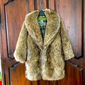 Burning Torch Faux Fur Jacket